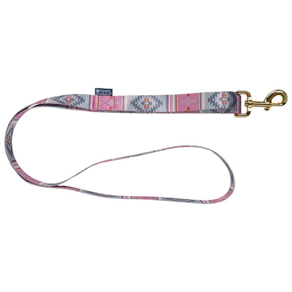 NWT Simply Southern pink & gray Aztec dog leash - Picture 2 of 3